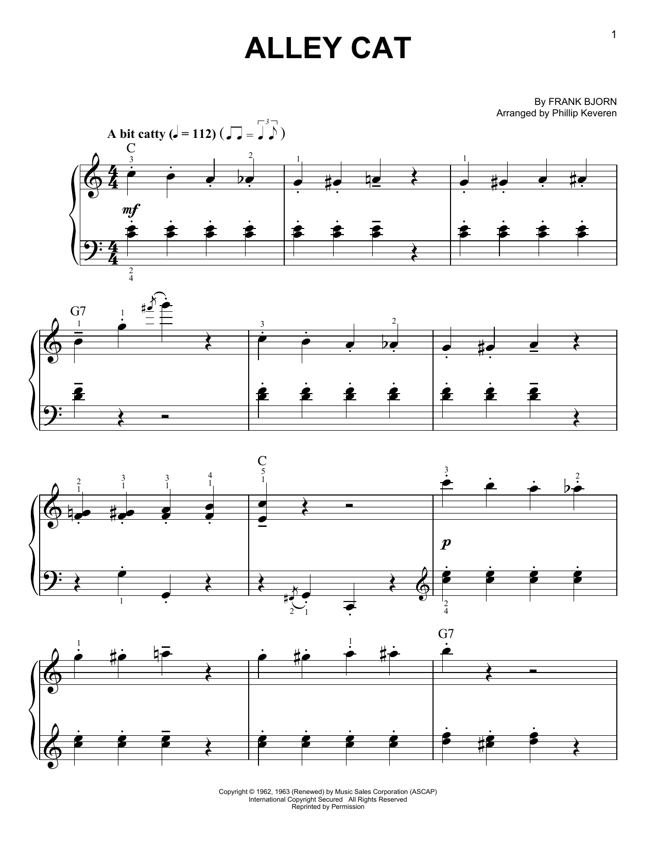 Download Bent Fabric Alley Cat Sheet Music and learn how to play Easy Piano PDF digital score in minutes