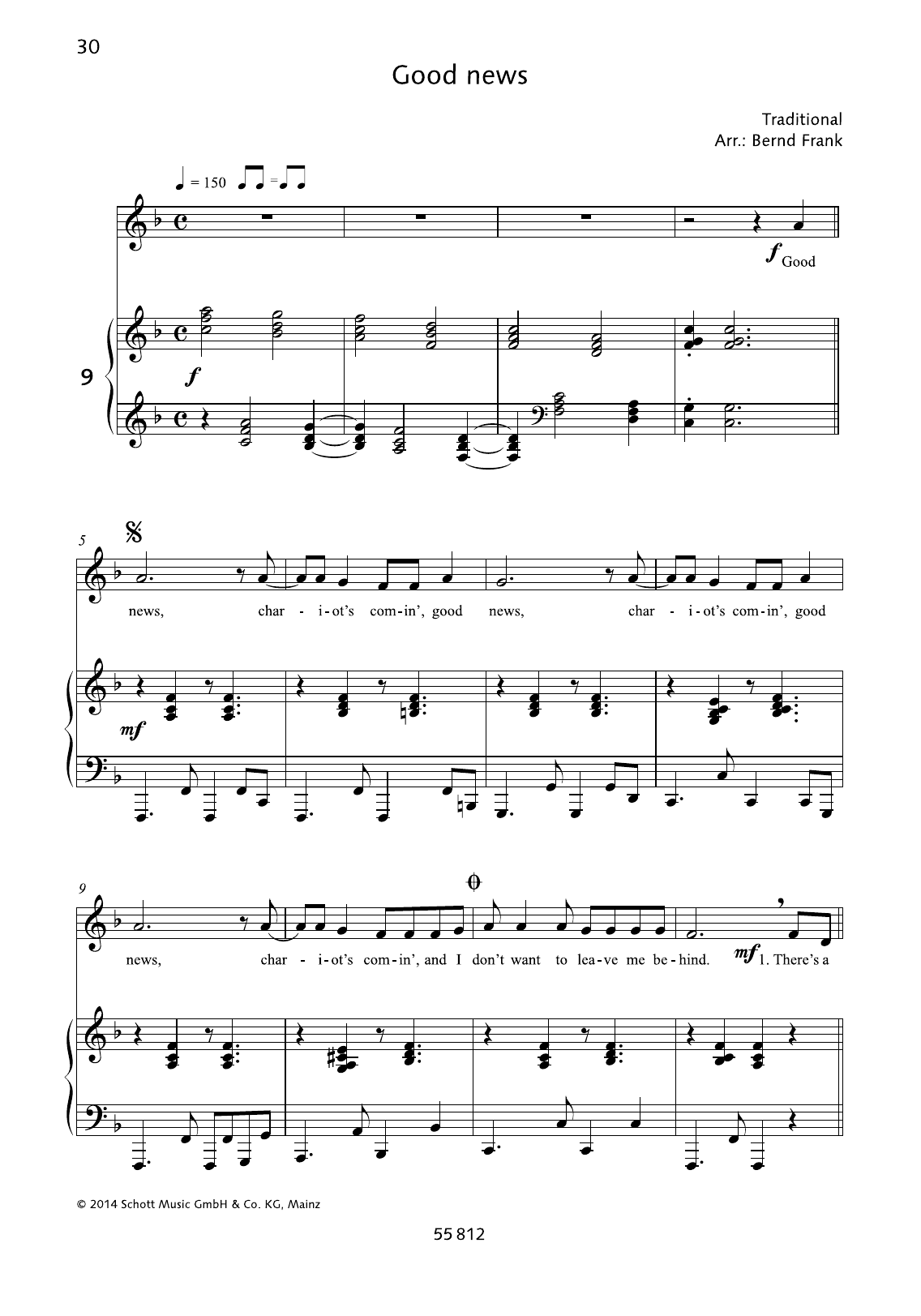 Download Bernd Frank Good News Sheet Music and learn how to play Piano & Vocal PDF digital score in minutes