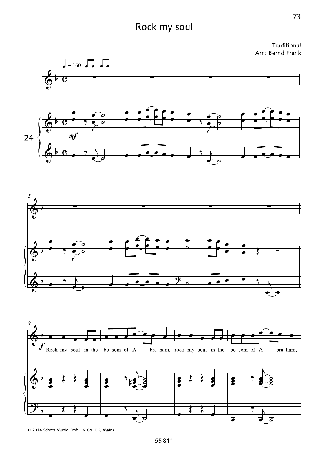 Download Bernd Frank Rock My Soul Sheet Music and learn how to play Piano & Vocal PDF digital score in minutes