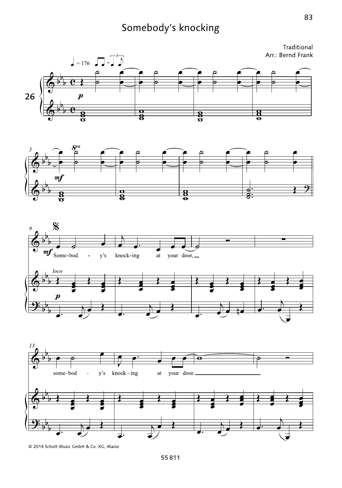 Download Bernd Frank Somebody's Knocking at Your Door Sheet Music and learn how to play Piano & Vocal PDF digital score in minutes