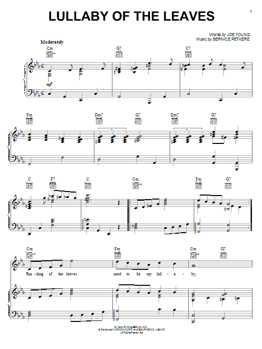Download Bernice Petkere Lullaby Of The Leaves Sheet Music and learn how to play Trumpet PDF digital score in minutes