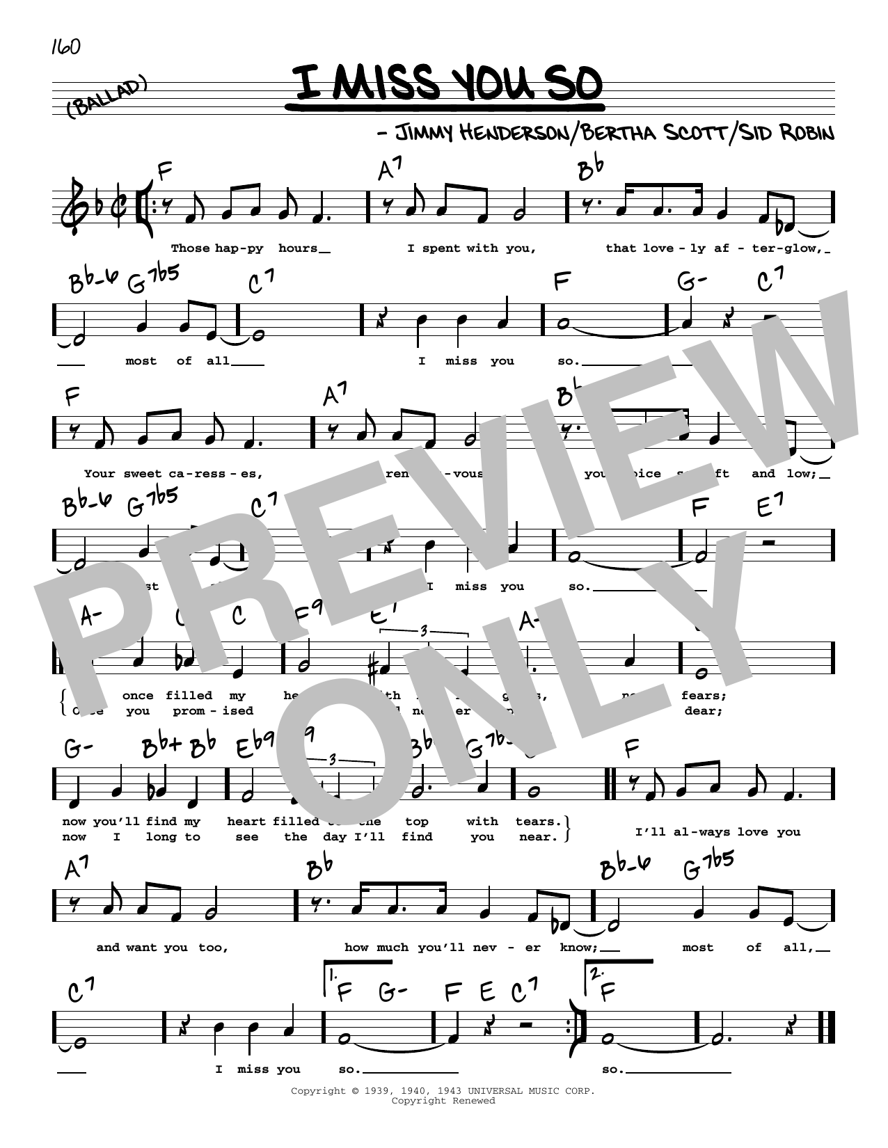 Download Bertha Scott I Miss You So (Low Voice) Sheet Music and learn how to play Real Book – Melody, Lyrics & Chords PDF digital score in minutes