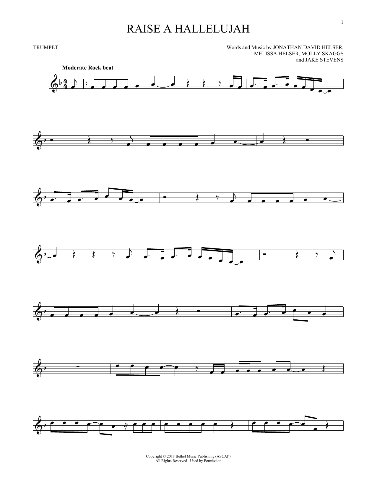 Download Bethel Music Raise A Hallelujah Sheet Music and learn how to play Clarinet Solo PDF digital score in minutes
