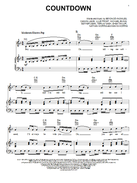Download Beyonce Countdown Sheet Music and learn how to play Trombone PDF digital score in minutes