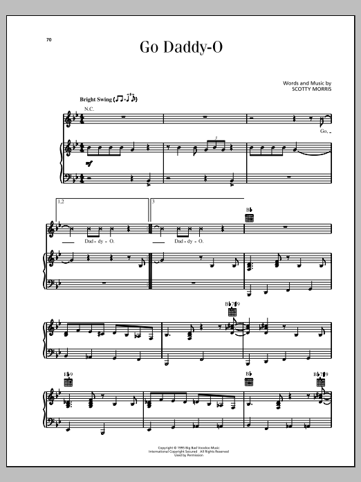 Download Big Bad Voodoo Daddy Go Daddy-O Sheet Music and learn how to play Piano, Vocal & Guitar (Right-Hand Melody) PDF digital score in minutes