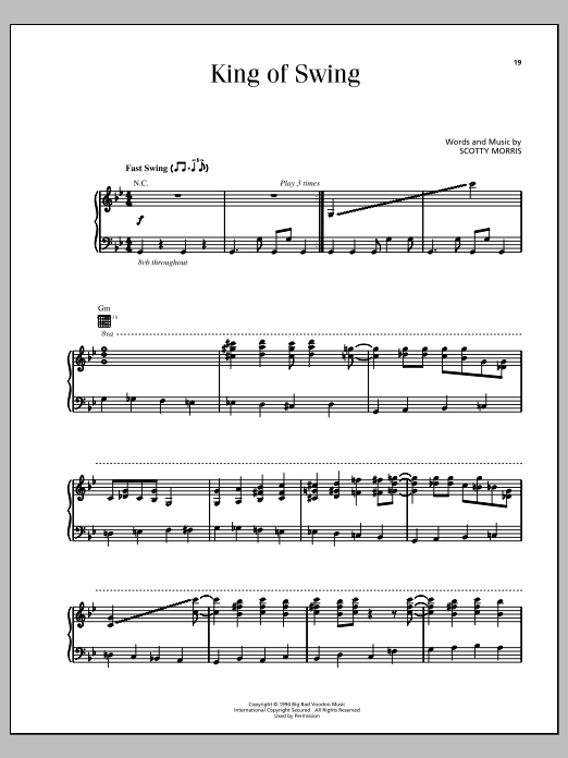 Download Big Bad Voodoo Daddy King Of Swing Sheet Music and learn how to play Piano, Vocal & Guitar (Right-Hand Melody) PDF digital score in minutes