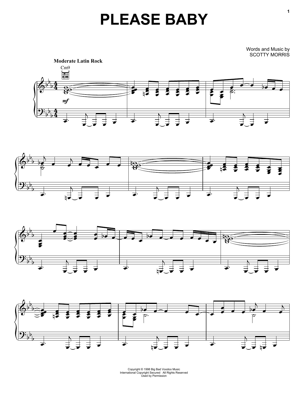 Download Big Bad Voodoo Daddy Please Baby Sheet Music and learn how to play Piano, Vocal & Guitar (Right-Hand Melody) PDF digital score in minutes