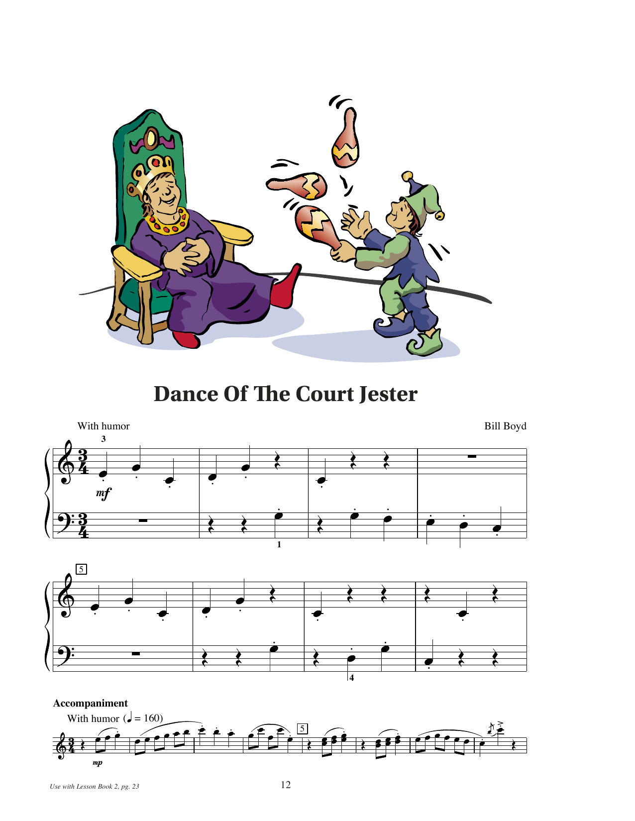 Download Bill Boyd Dance Of The Court Jester Sheet Music and learn how to play Educational Piano PDF digital score in minutes