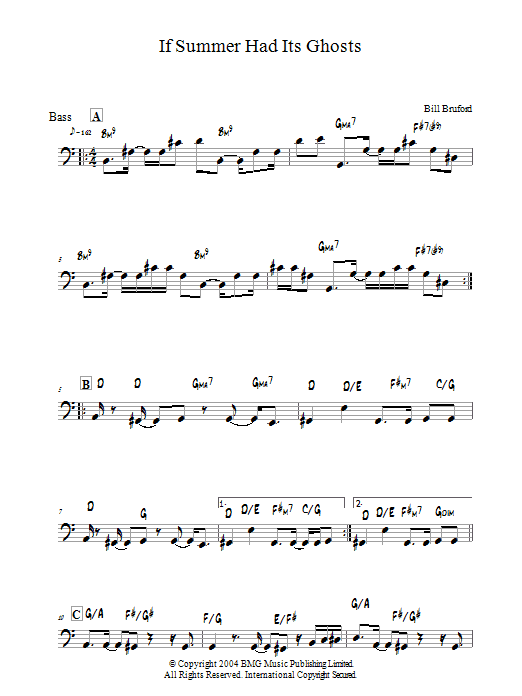 Download Bill Bruford If Summer Had Its Ghosts Sheet Music and learn how to play B Flat Instruments PDF digital score in minutes