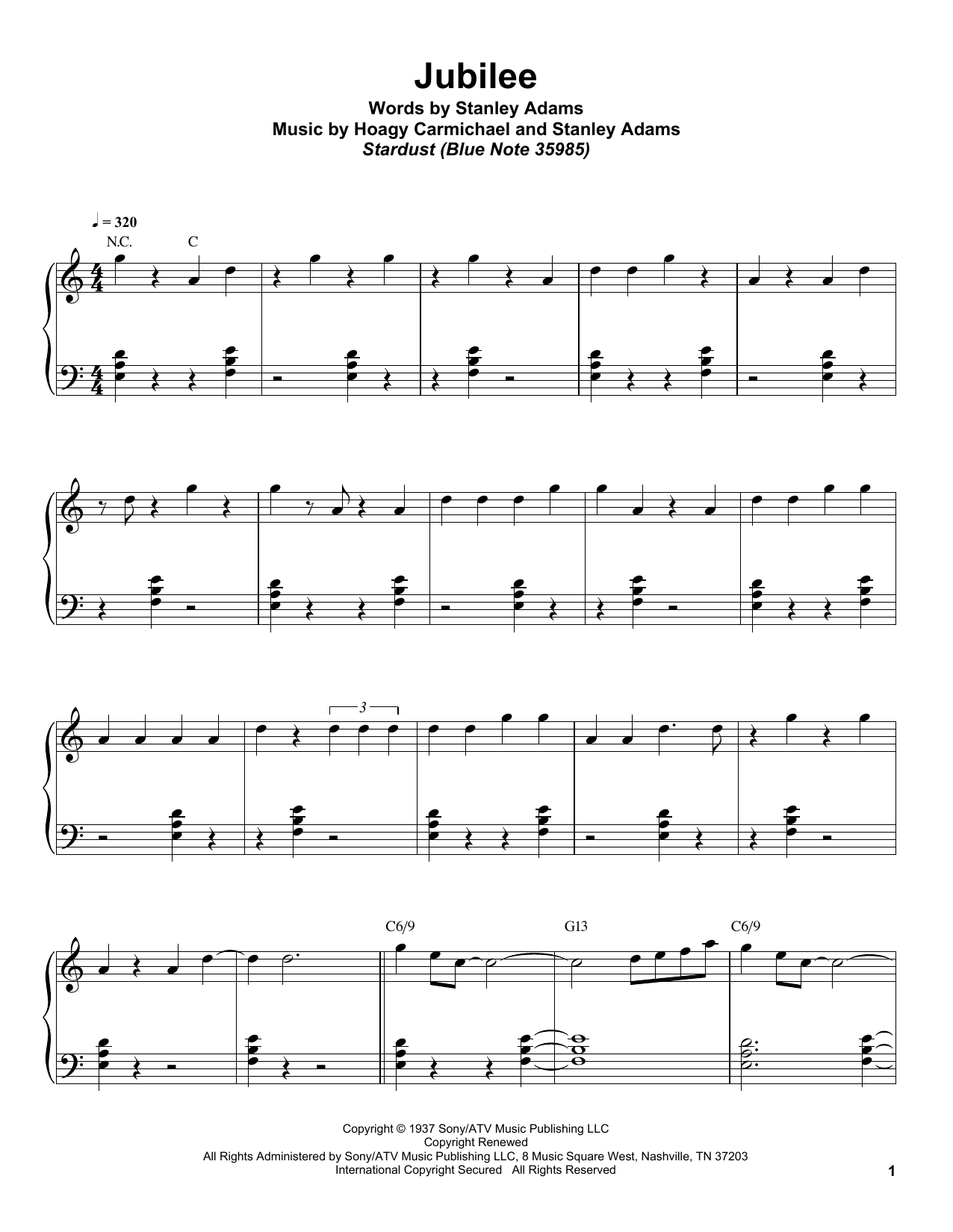 Download Bill Charlap Jubilee Sheet Music and learn how to play Piano Transcription PDF digital score in minutes