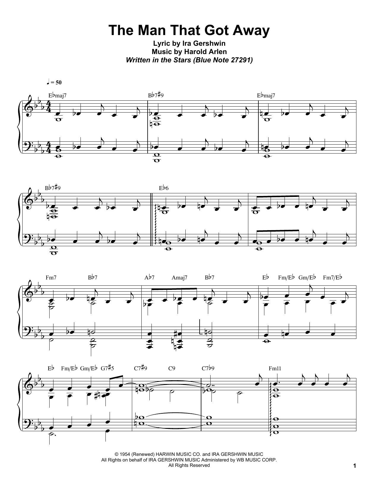 Download Bill Charlap The Man That Got Away Sheet Music and learn how to play Piano Transcription PDF digital score in minutes