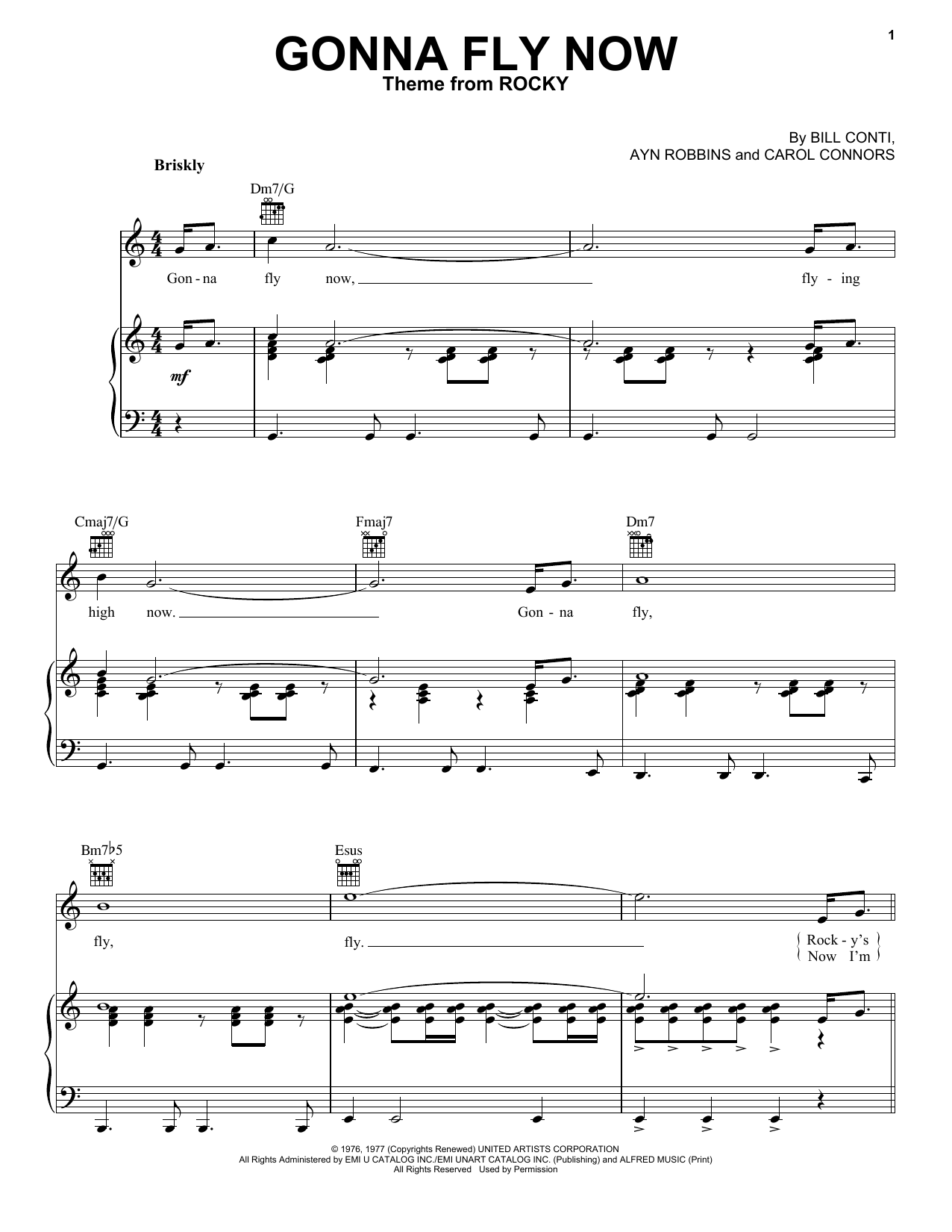 Download Ayn Robbins Gonna Fly Now (Theme from Rocky) Sheet Music and learn how to play Very Easy Piano PDF digital score in minutes
