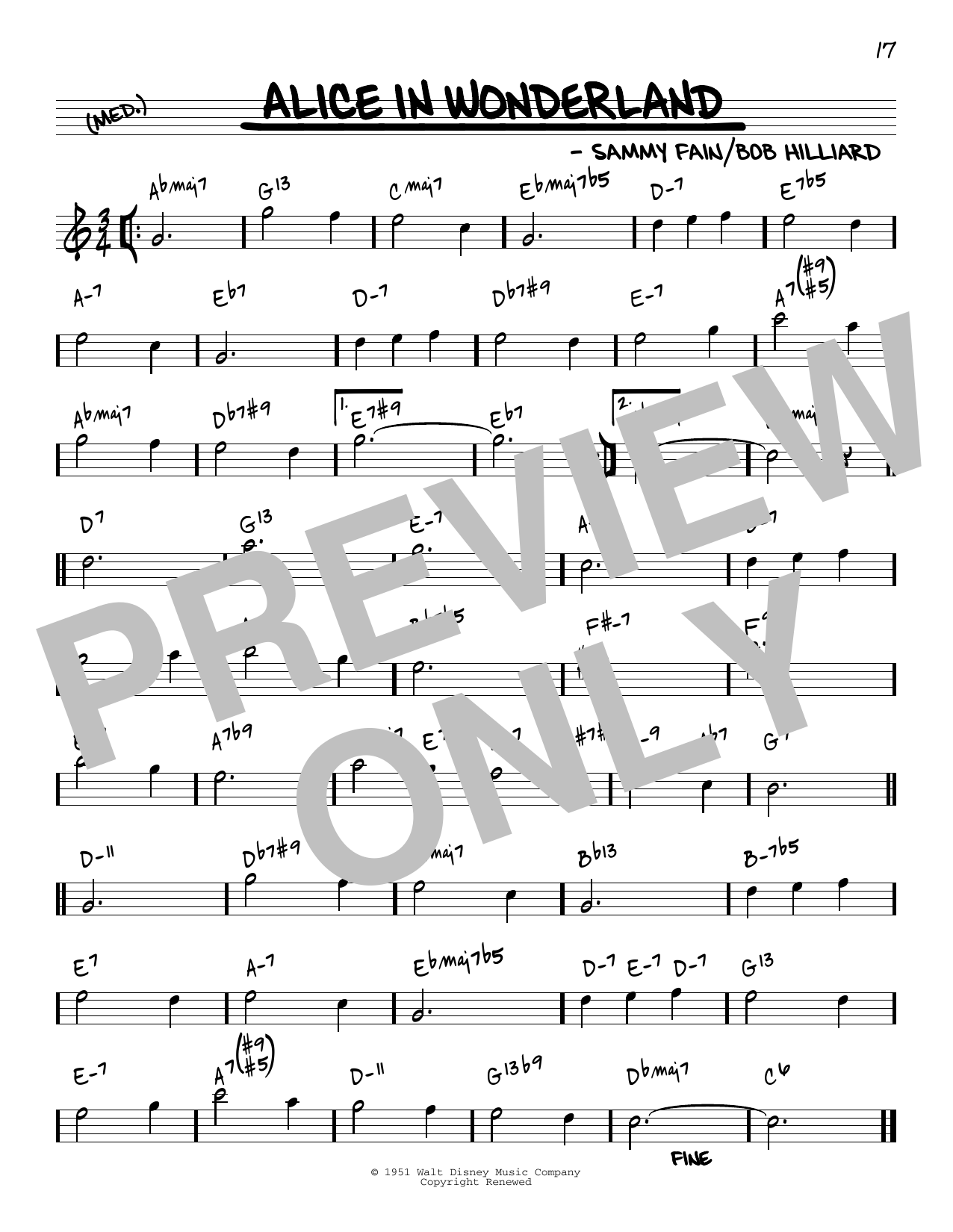 Download Bill Evans Alice In Wonderland [Reharmonized version] (arr. Jack Grassel) Sheet Music and learn how to play Real Book – Melody & Chords PDF digital score in minutes