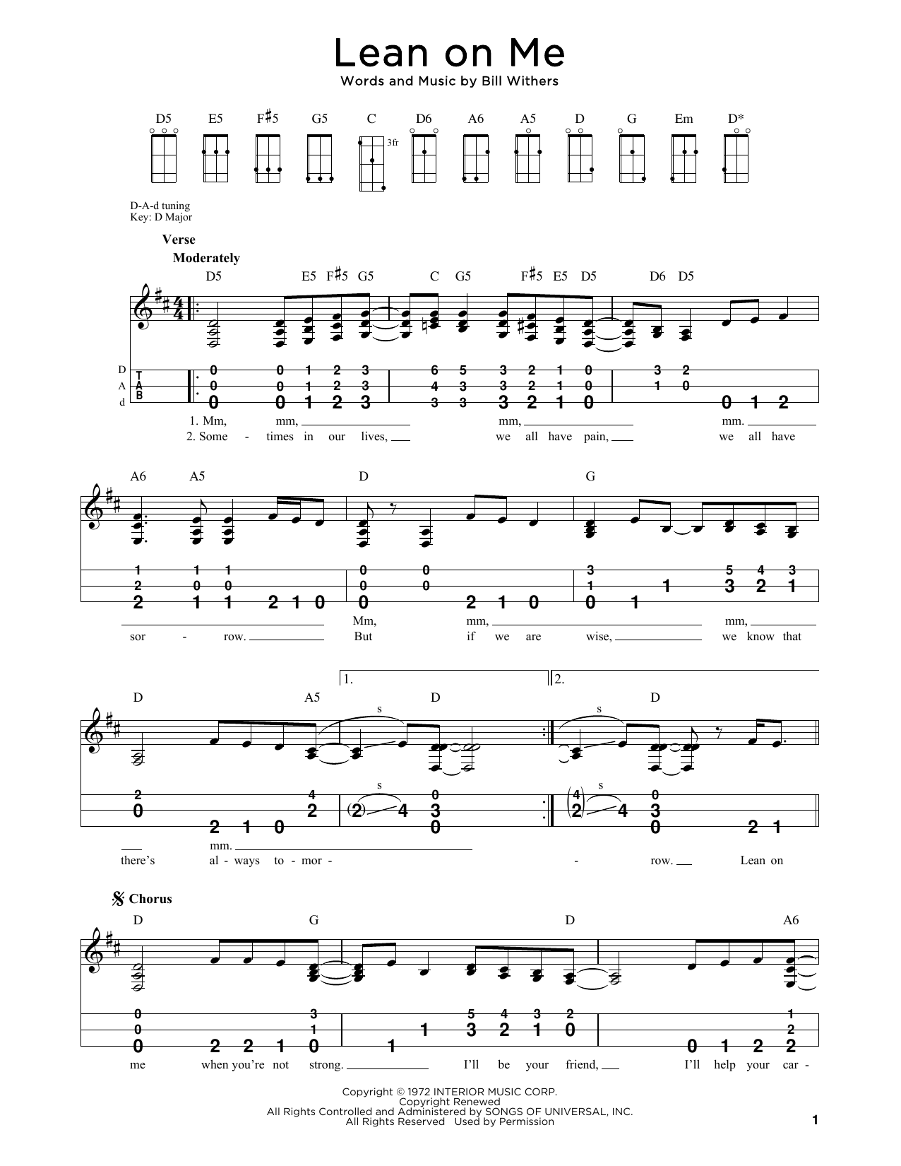 Download Bill Withers Lean On Me (arr. Steven B. Eulberg) Sheet Music and learn how to play Dulcimer PDF digital score in minutes