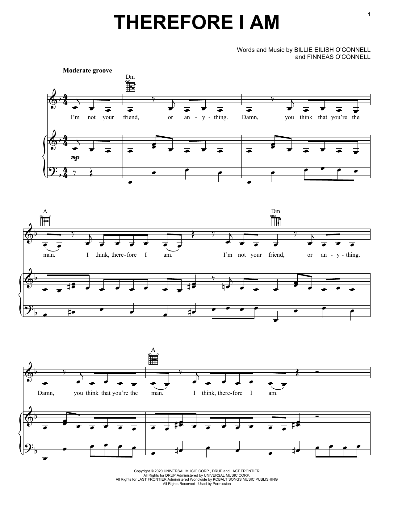 Download Billie Eilish Therefore I Am Sheet Music and learn how to play Ukulele PDF digital score in minutes