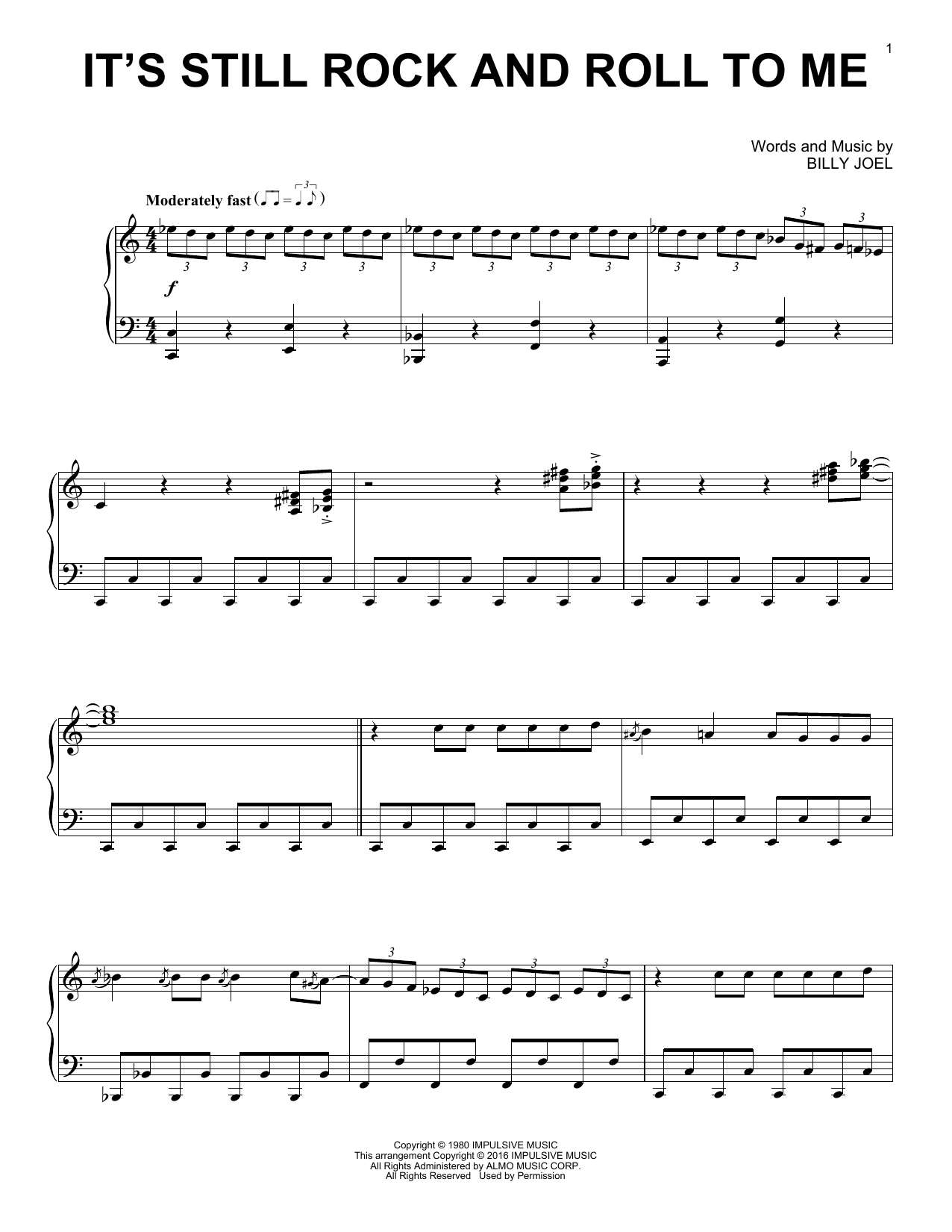 Download Billy Joel It's Still Rock And Roll To Me Sheet Music and learn how to play Piano PDF digital score in minutes