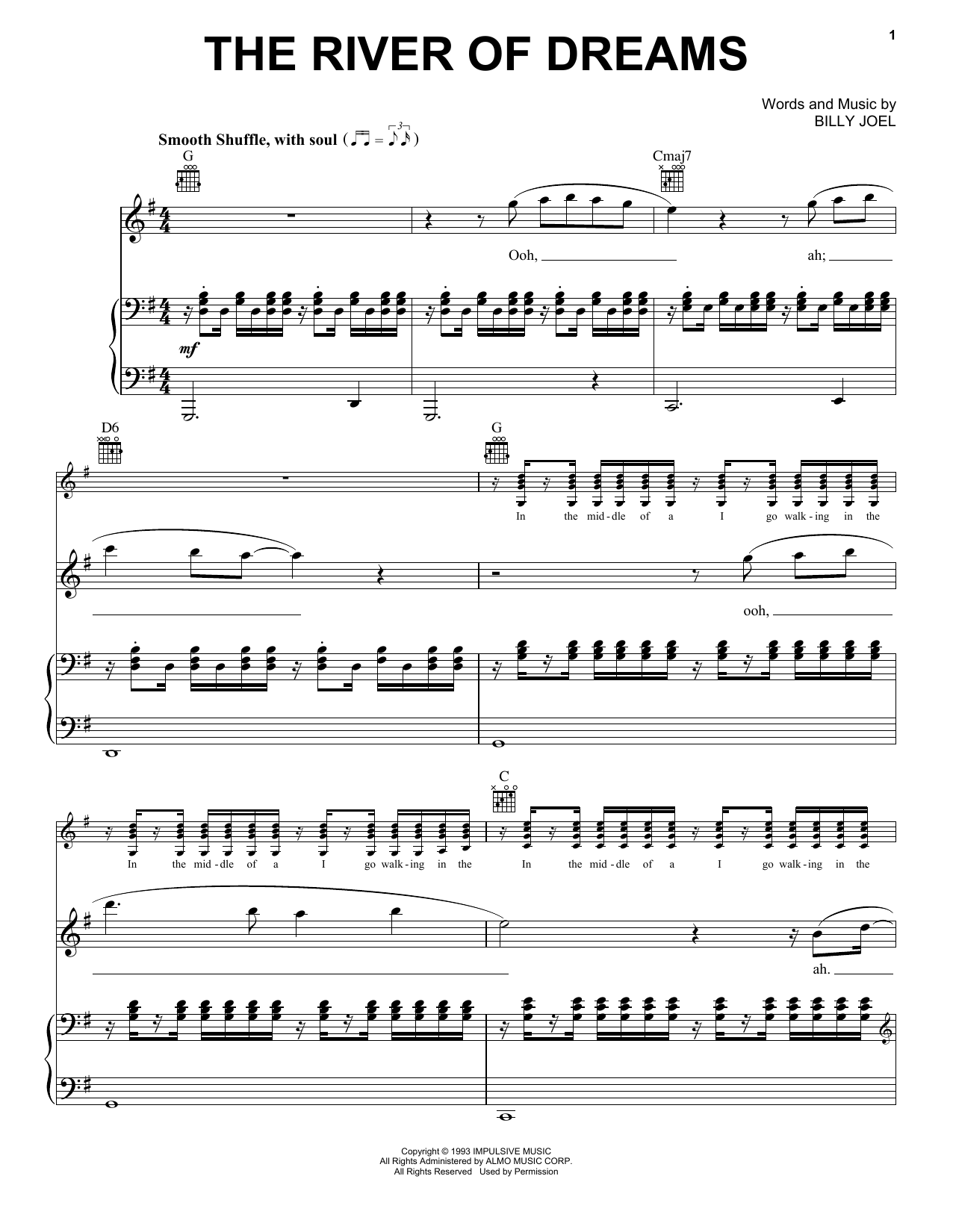 Download Billy Joel The River Of Dreams Sheet Music and learn how to play Keyboard Transcription PDF digital score in minutes