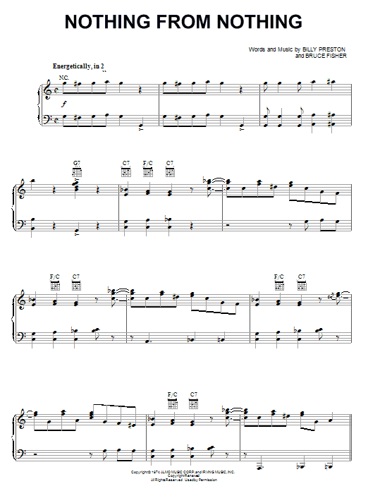 Download Billy Preston Nothing From Nothing Sheet Music and learn how to play Keyboard Transcription PDF digital score in minutes