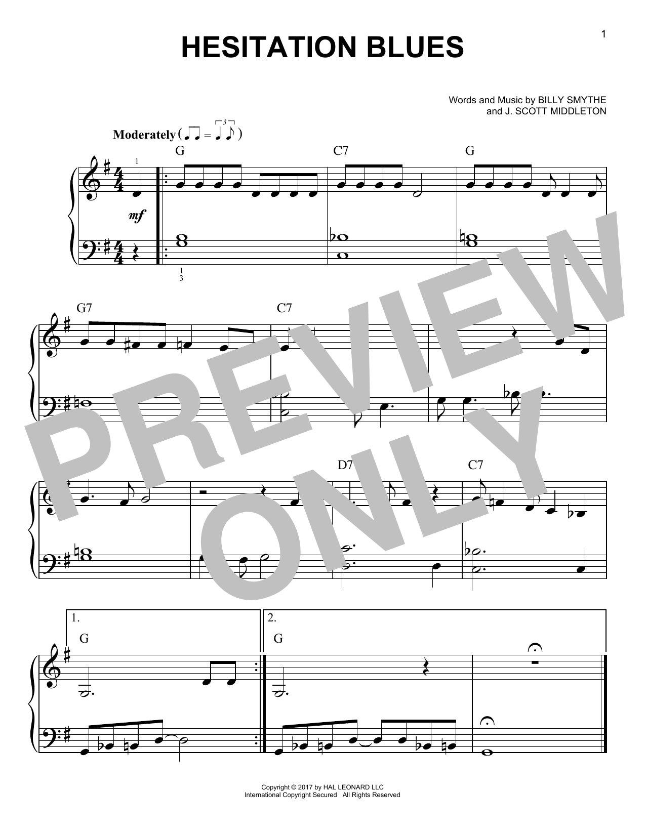 Download Billy Smythe Hesitation Blues Sheet Music and learn how to play Solo Guitar PDF digital score in minutes