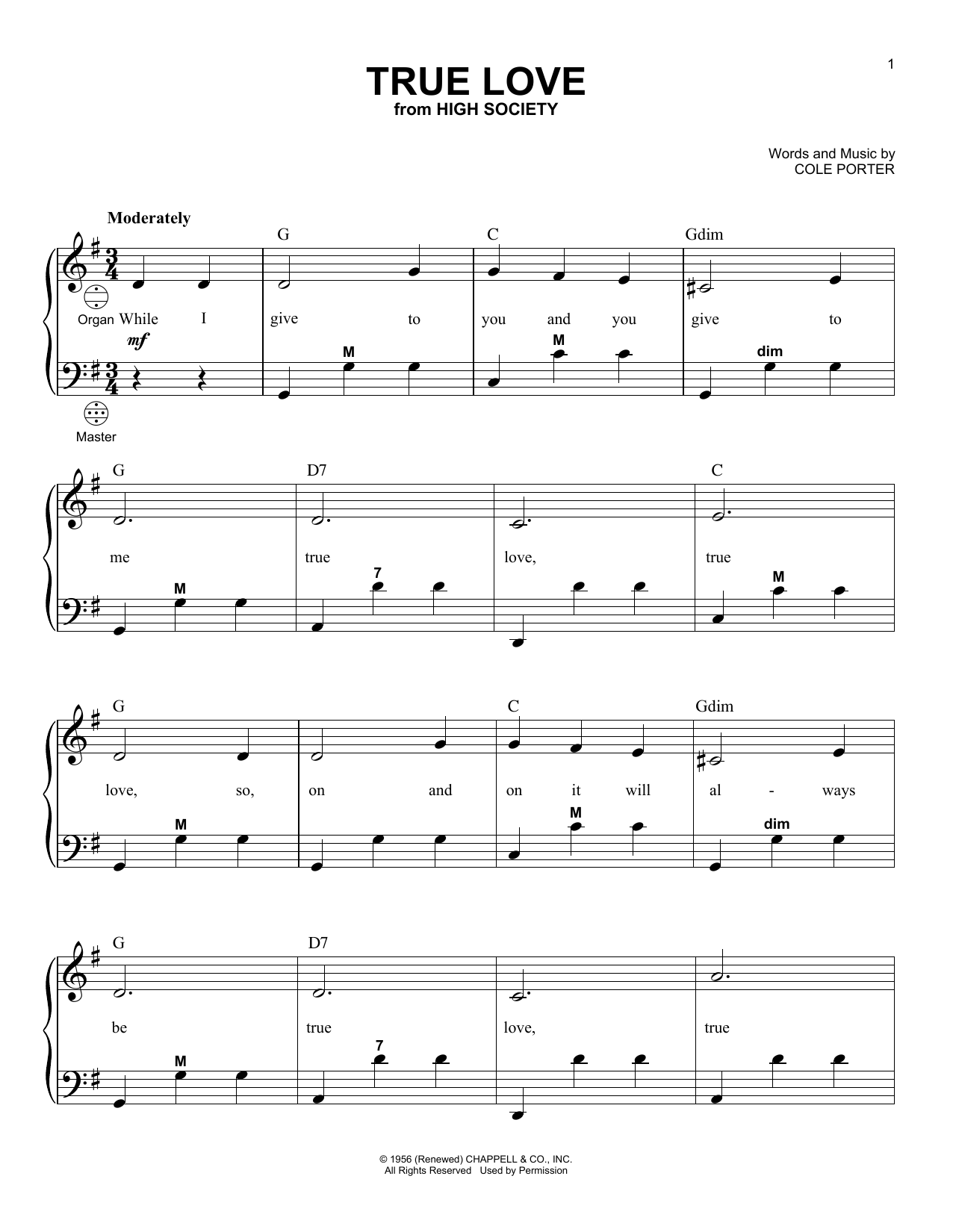 Download Gary Meisner True Love Sheet Music and learn how to play Accordion PDF digital score in minutes
