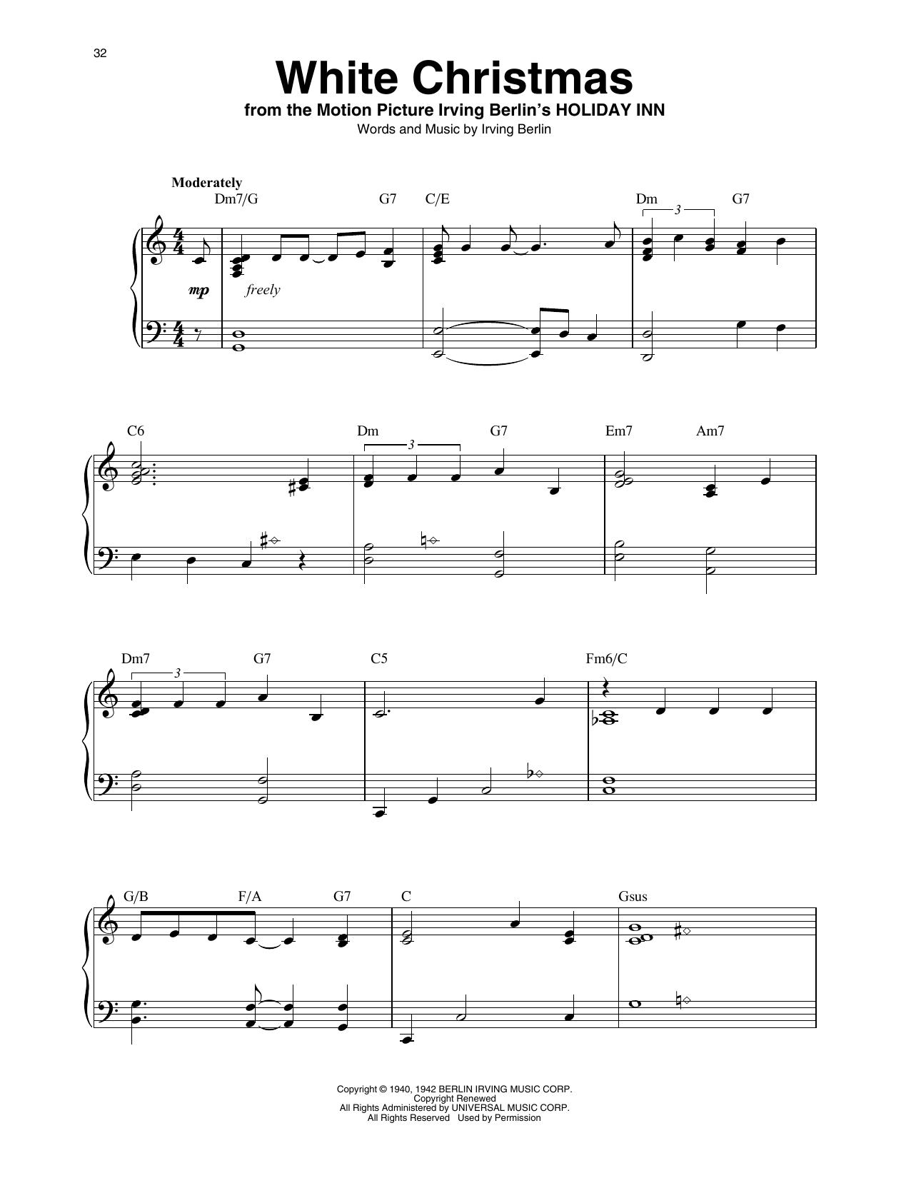 Download Bing Crosby White Christmas (arr. Maeve Gilchrist) Sheet Music and learn how to play Harp PDF digital score in minutes