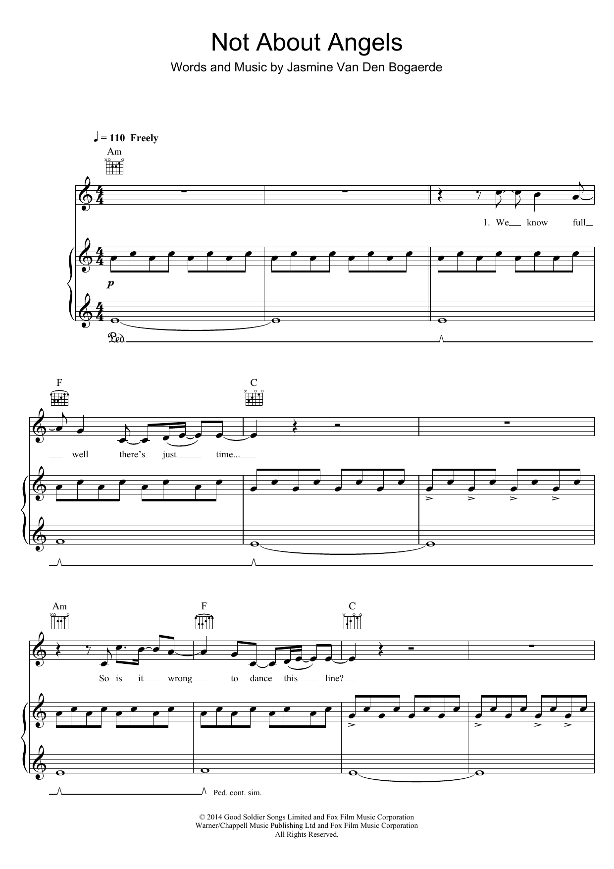 Download Birdy Not About Angels Sheet Music and learn how to play Piano PDF digital score in minutes