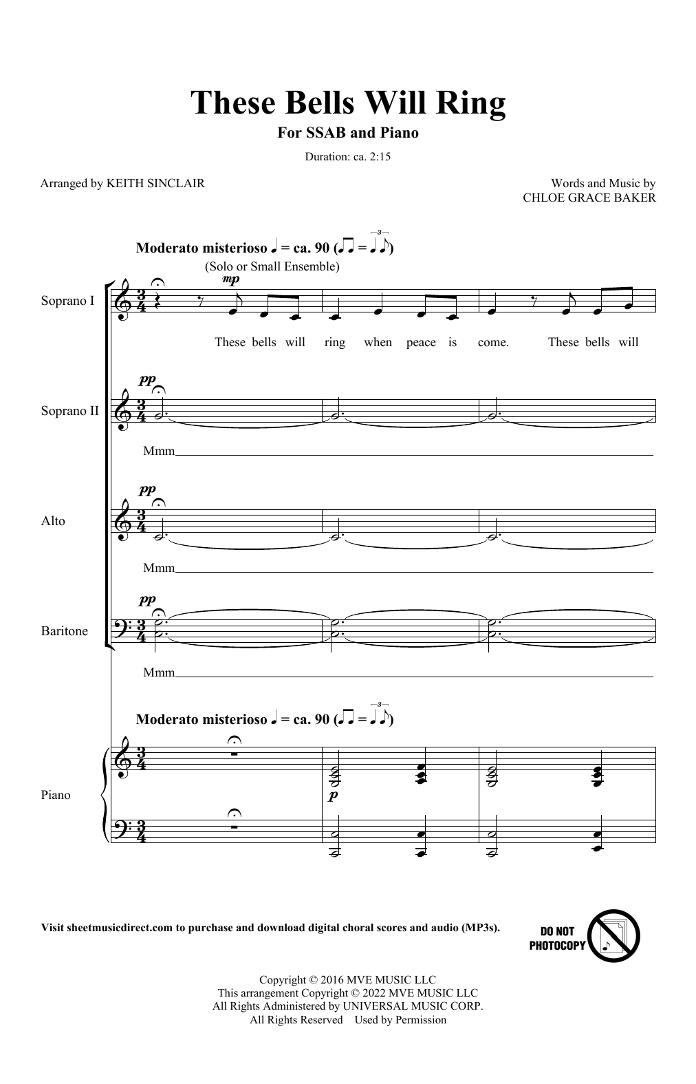 Download Bitter's Kiss & Bluestone These Bells Will Ring (arr. Keith Sinclair) Sheet Music and learn how to play SATB Choir PDF digital score in minutes
