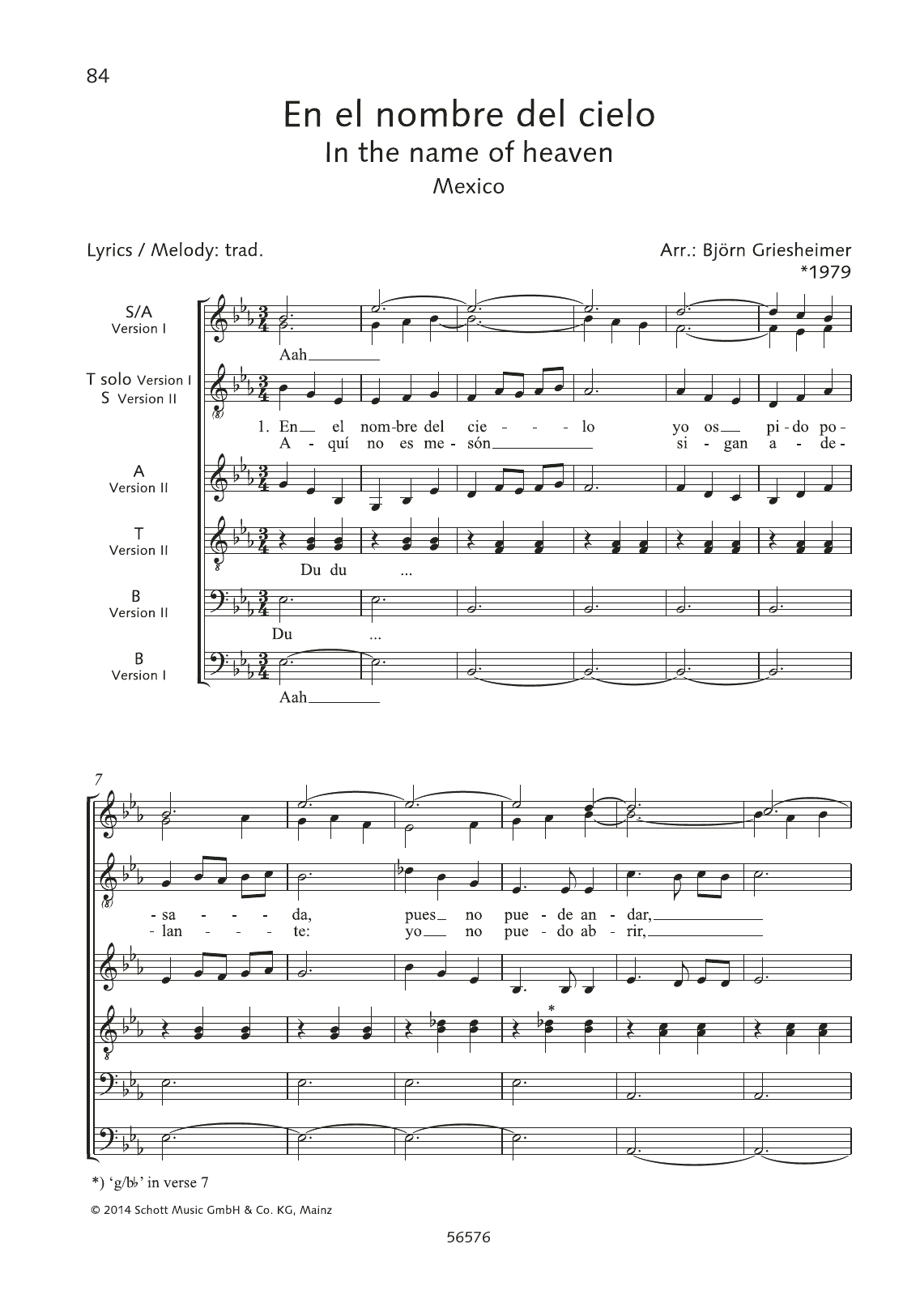 Download Björn Griesheimer En el nombre del cielo Sheet Music and learn how to play Choir PDF digital score in minutes