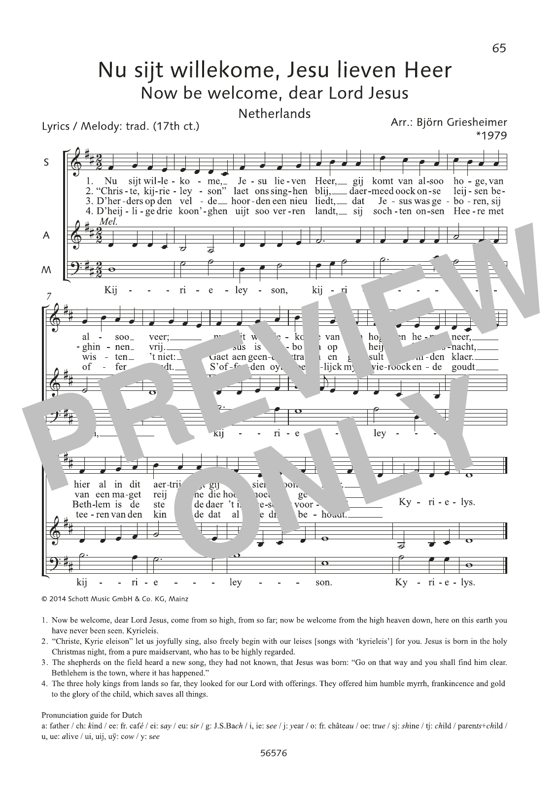 Download Björn Griesheimer Nu sijt willekome, Jesu lieven Heer Sheet Music and learn how to play Choir PDF digital score in minutes