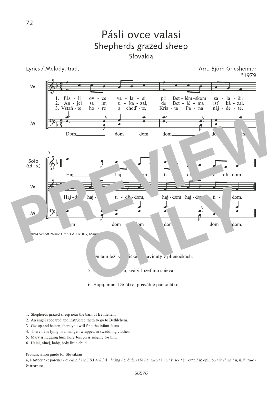 Download Björn Griesheimer Pasli ovce valasi Sheet Music and learn how to play Choir PDF digital score in minutes