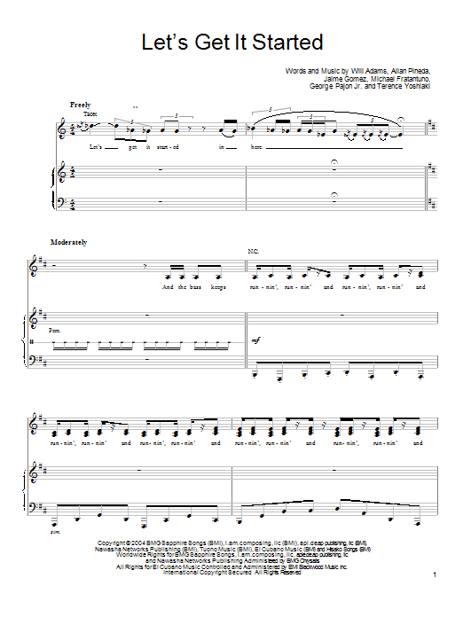 Download Black Eyed Peas Let's Get It Started Sheet Music and learn how to play Violin Solo PDF digital score in minutes