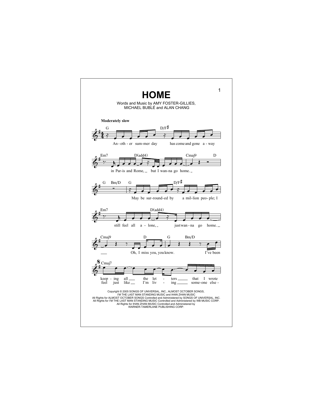 Download Blake Shelton Home Sheet Music and learn how to play Melody Line, Lyrics & Chords PDF digital score in minutes