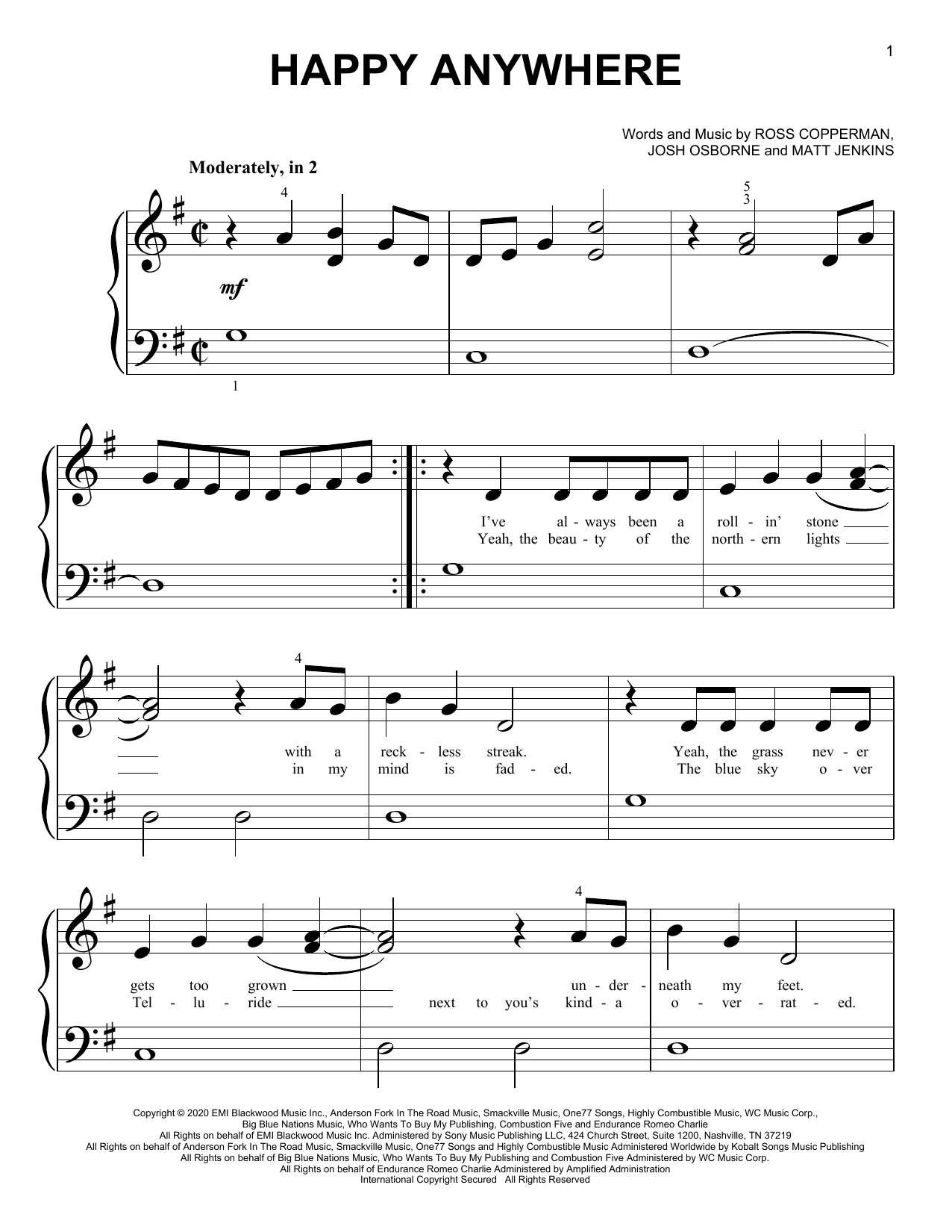 Blake Shelton Happy Anywhere Sheet Music Notes Download Printable   Blake Shelton Happy Anywhere Sheet Music Thumbnail 