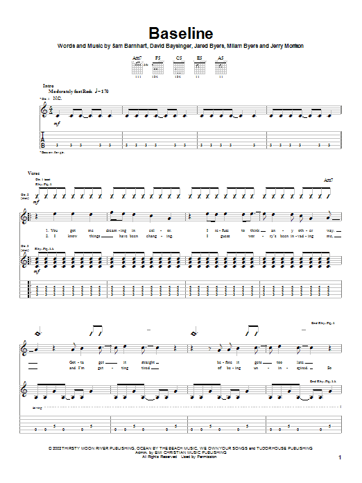 Download Bleach Baseline Sheet Music and learn how to play Guitar Tab PDF digital score in minutes