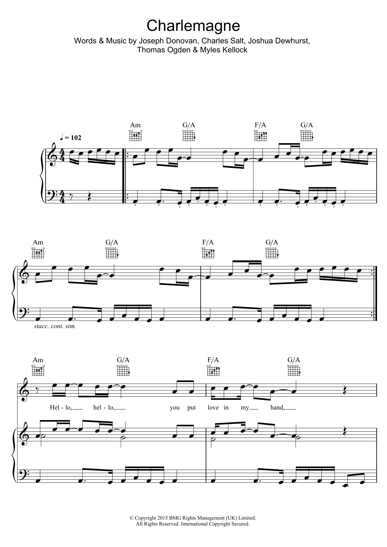 Download Blossoms Charlemagne Sheet Music and learn how to play Beginner Piano PDF digital score in minutes