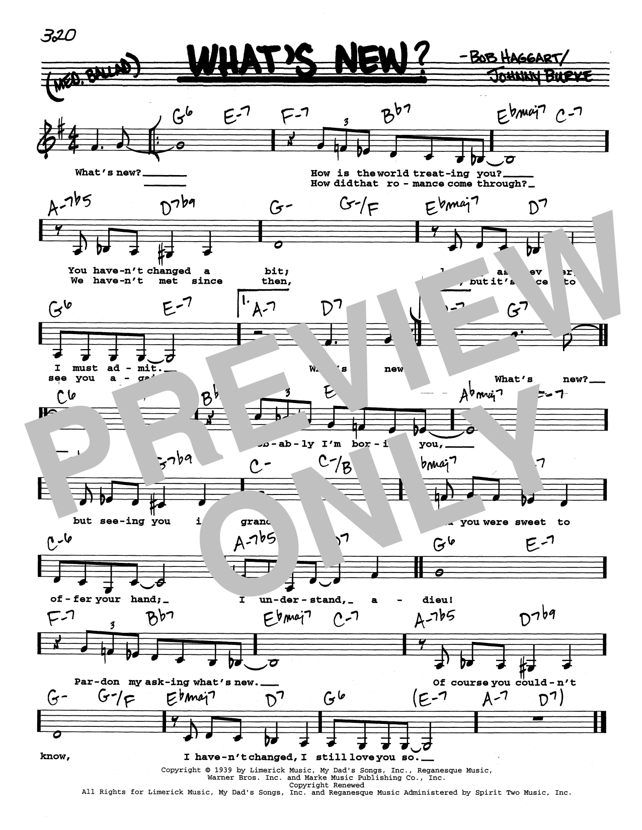 Download Bob Crosby and His Orchestra What's New? (Low Voice) Sheet Music and learn how to play Real Book – Melody, Lyrics & Chords PDF digital score in minutes