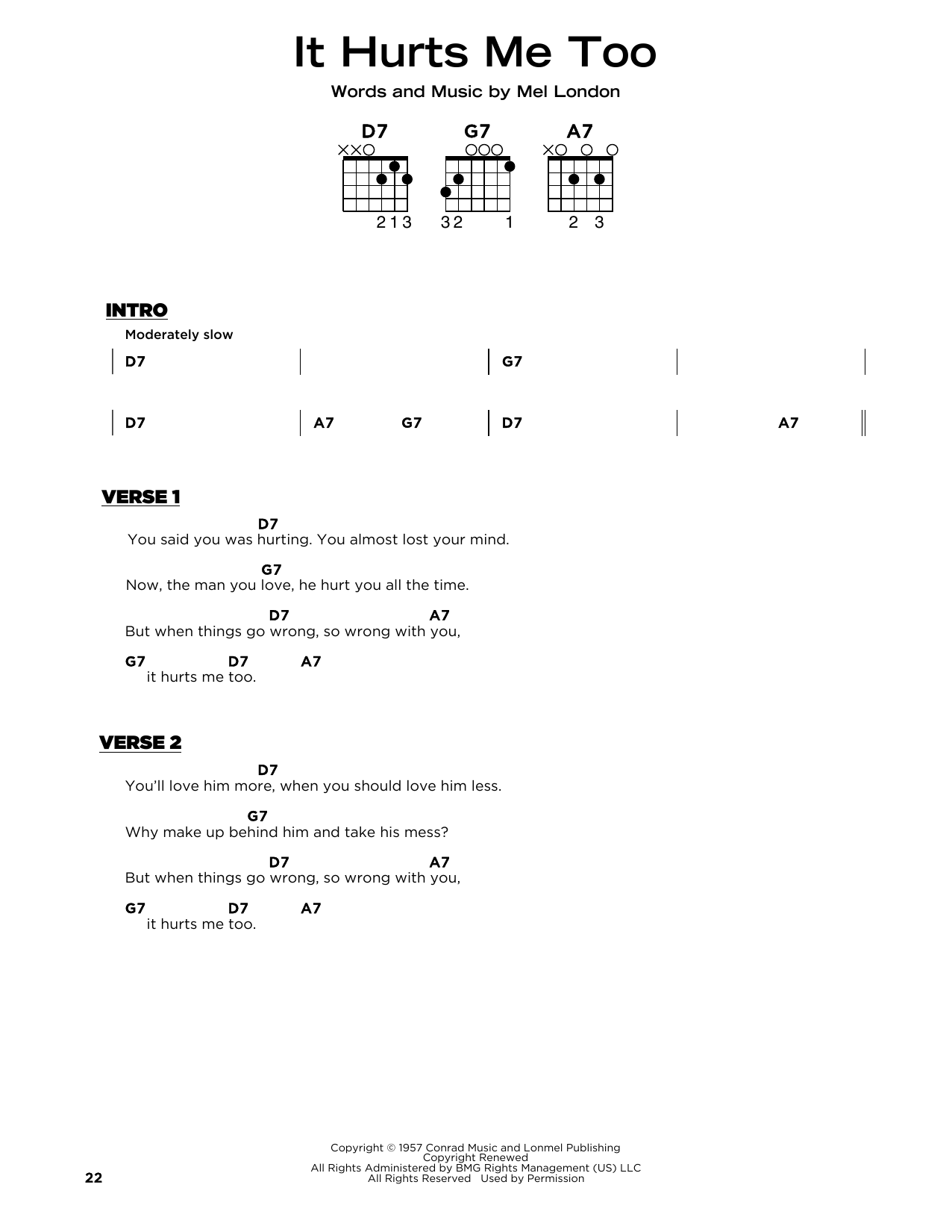 Download Bob Dylan It Hurts Me Too Sheet Music and learn how to play Really Easy Guitar PDF digital score in minutes