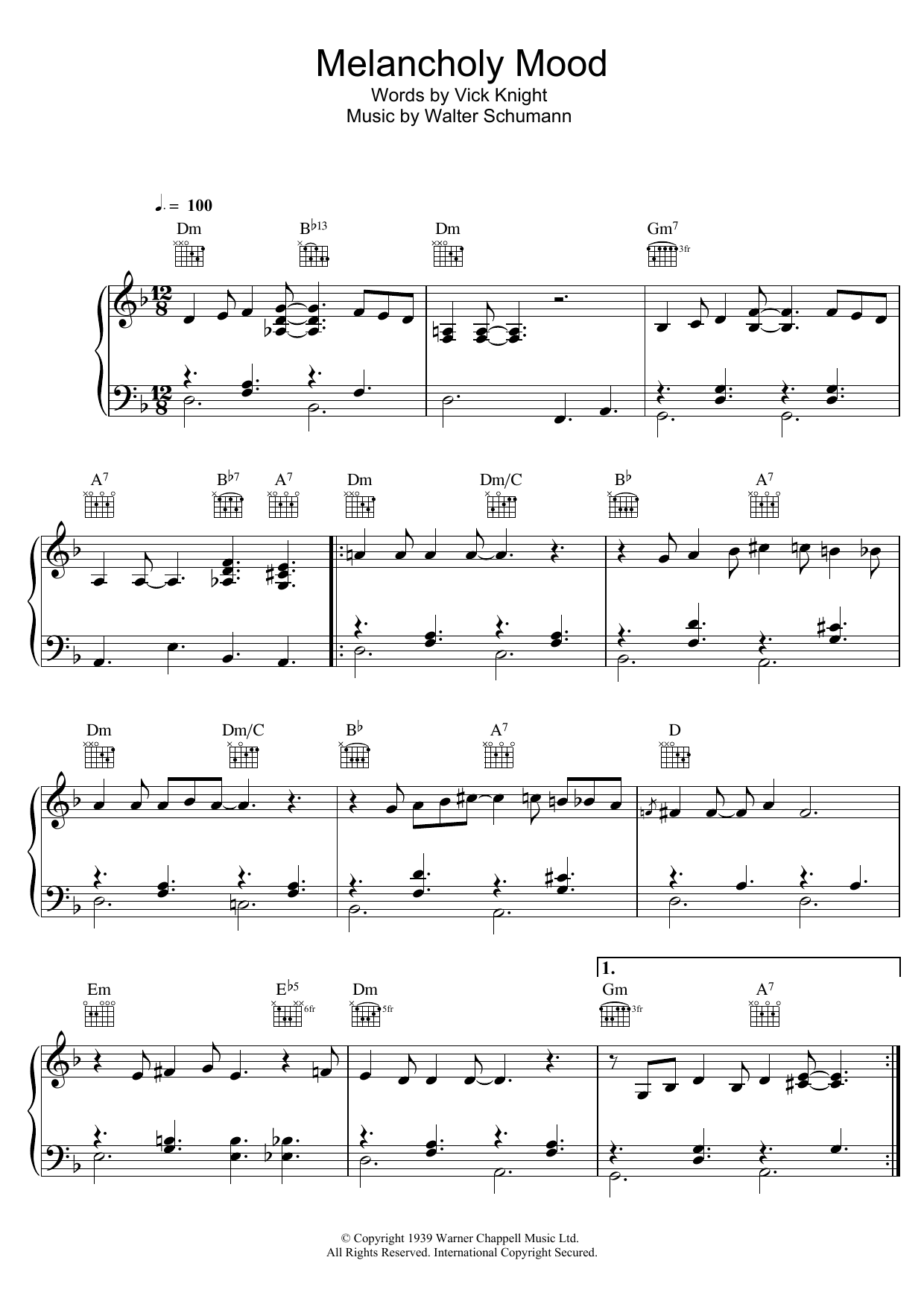 Download Bob Dylan Melancholy Mood Sheet Music and learn how to play Piano, Vocal & Guitar (Right-Hand Melody) PDF digital score in minutes