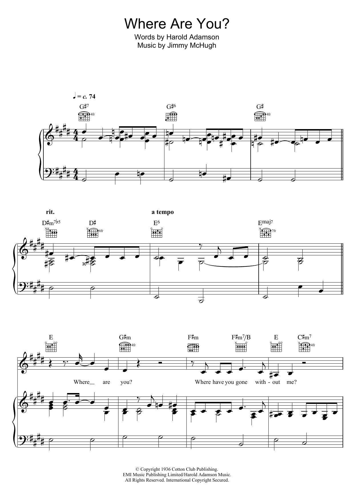 Download Bob Dylan Where Are You? Sheet Music and learn how to play Piano, Vocal & Guitar (Right-Hand Melody) PDF digital score in minutes