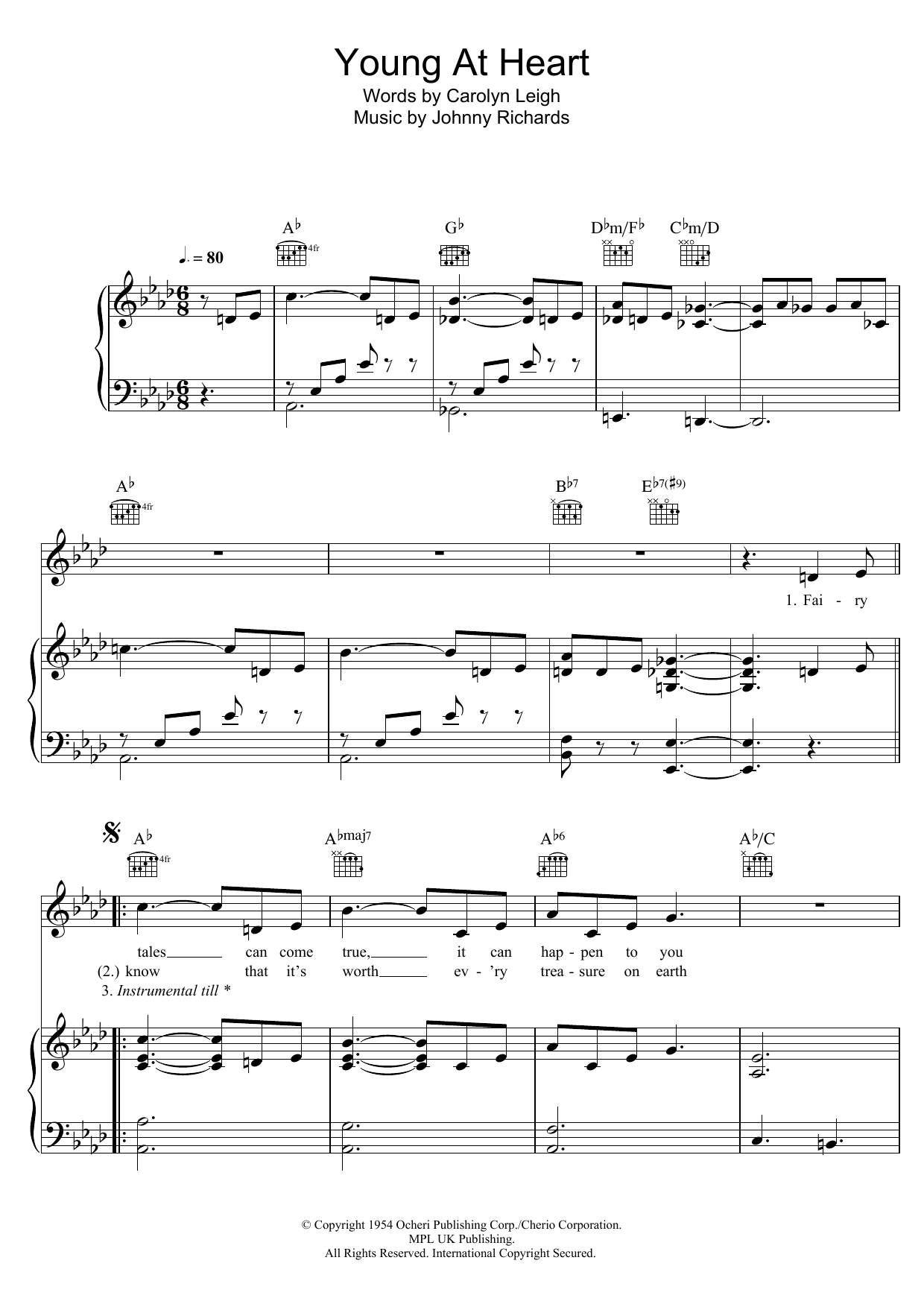 Download Bob Dylan Young At Heart Sheet Music and learn how to play Piano, Vocal & Guitar (Right-Hand Melody) PDF digital score in minutes