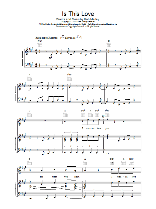 Download Bob Marley Is This Love Sheet Music and learn how to play Drums Transcription PDF digital score in minutes