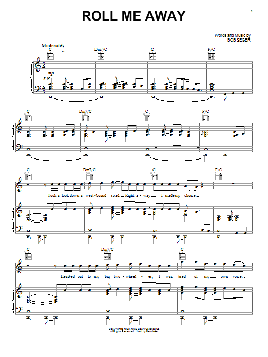 Download Bob Seger Roll Me Away Sheet Music and learn how to play Ukulele PDF digital score in minutes