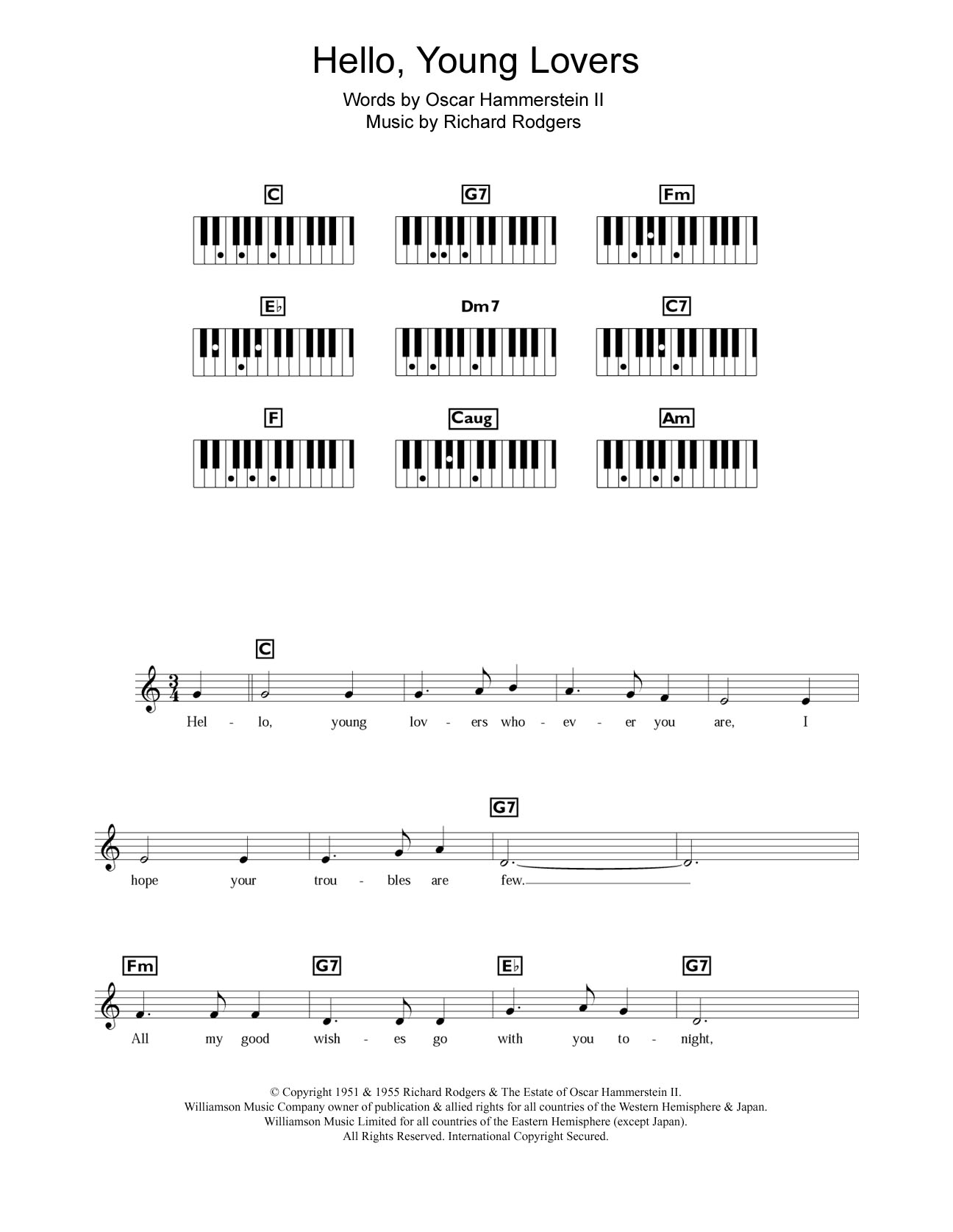 Download Bobby Darin Hello, Young Lovers Sheet Music and learn how to play Keyboard PDF digital score in minutes