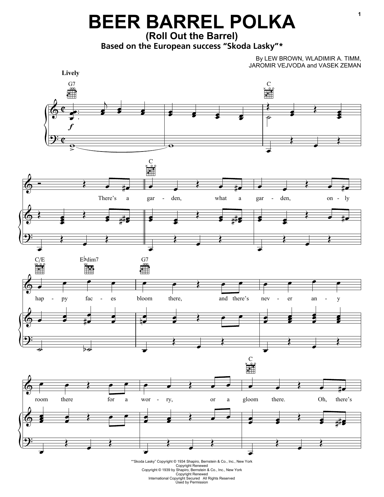 Download Bobby Vinton Beer Barrel Polka (Roll Out The Barrel) Sheet Music and learn how to play Drum Chart PDF digital score in minutes