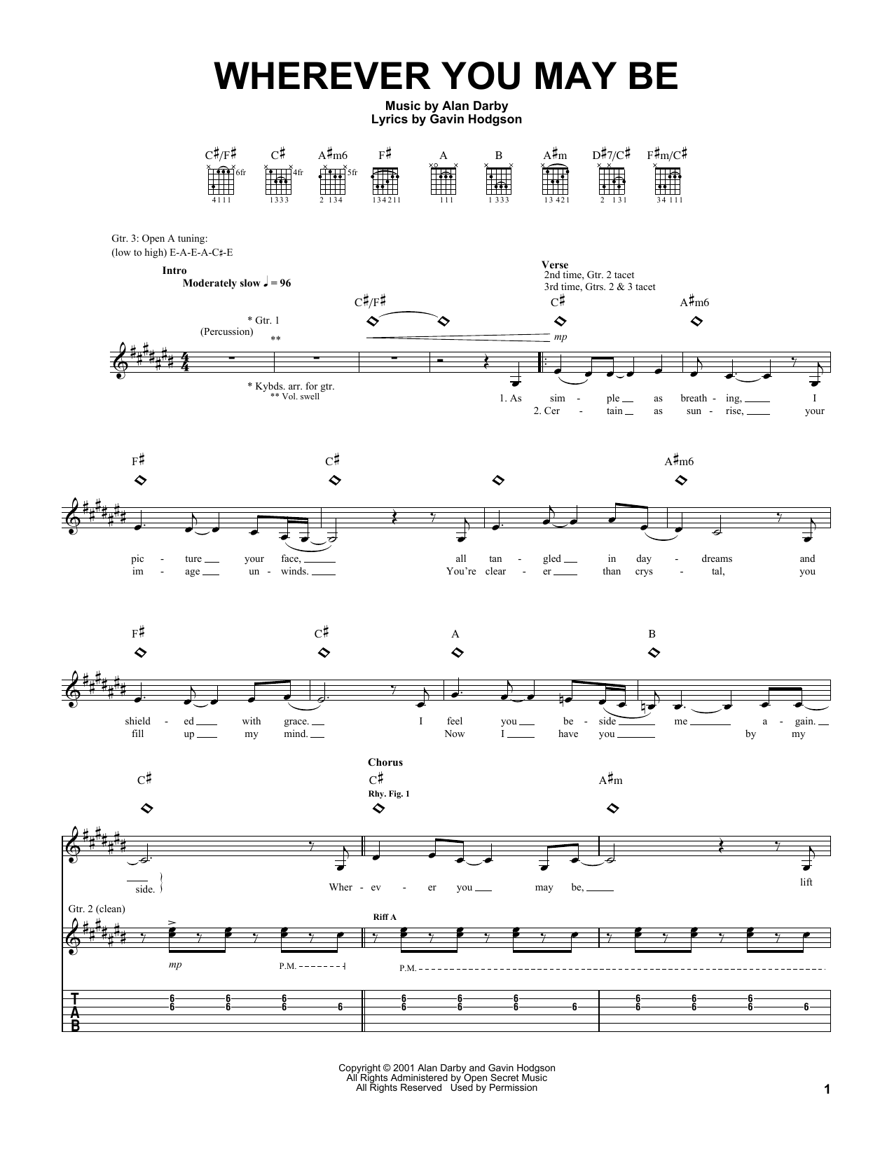 Download Bonnie Raitt Wherever You May Be Sheet Music and learn how to play Guitar Tab PDF digital score in minutes