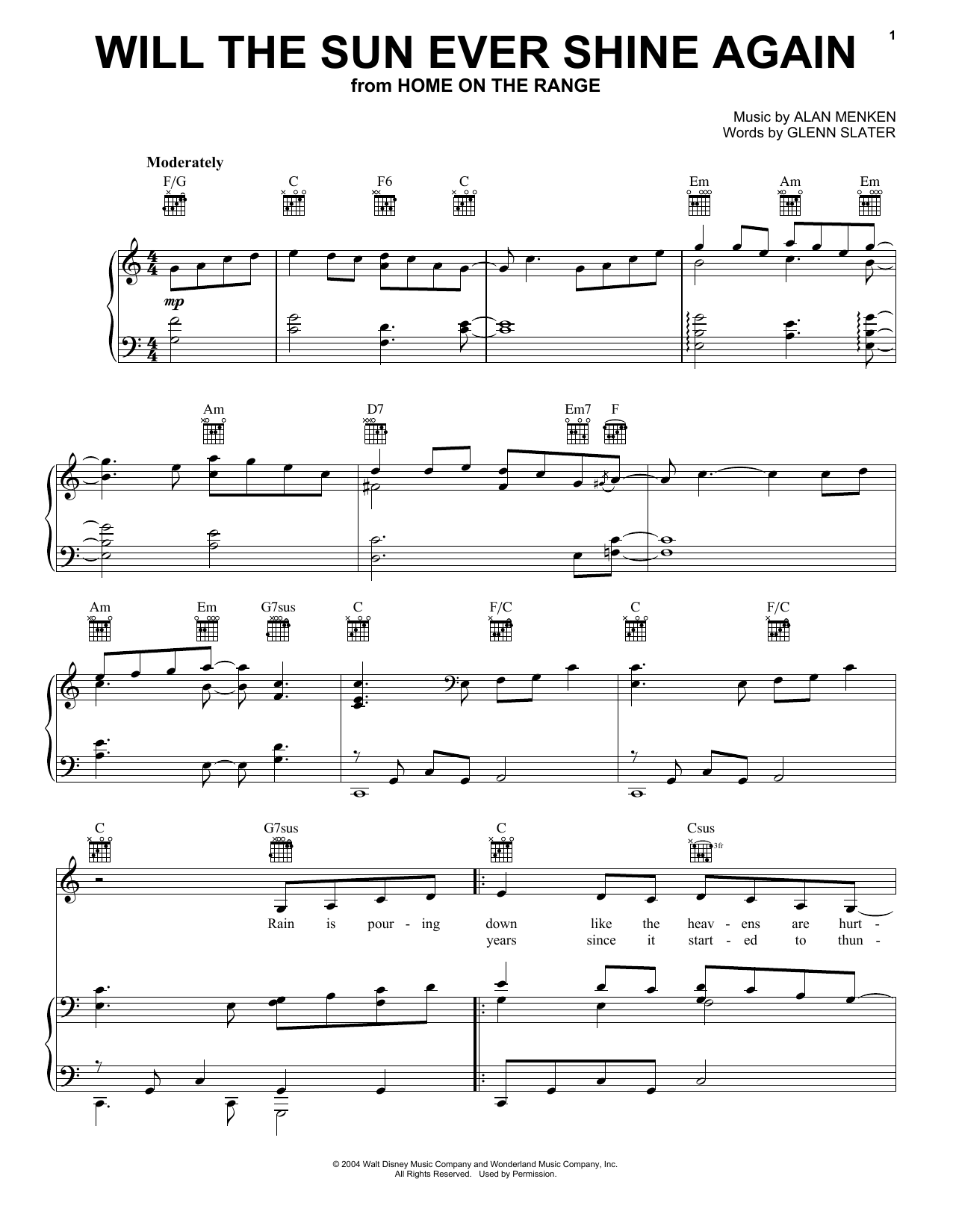 Download Bonnie Raitt Will The Sun Ever Shine Again Sheet Music and learn how to play Piano (Big Notes) PDF digital score in minutes