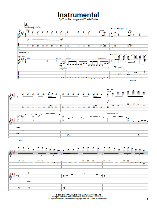 Download Box Car Racer Instrumental Sheet Music and learn how to play Guitar Tab PDF digital score in minutes