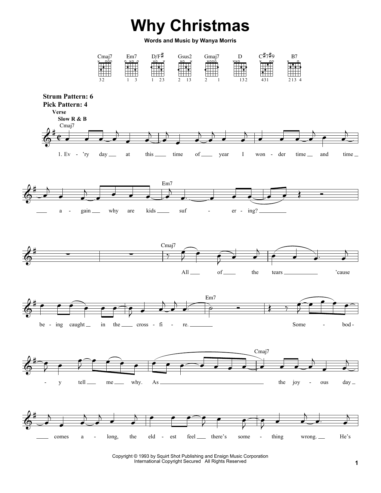Download Boyz II Men Why Christmas Sheet Music and learn how to play Easy Guitar PDF digital score in minutes