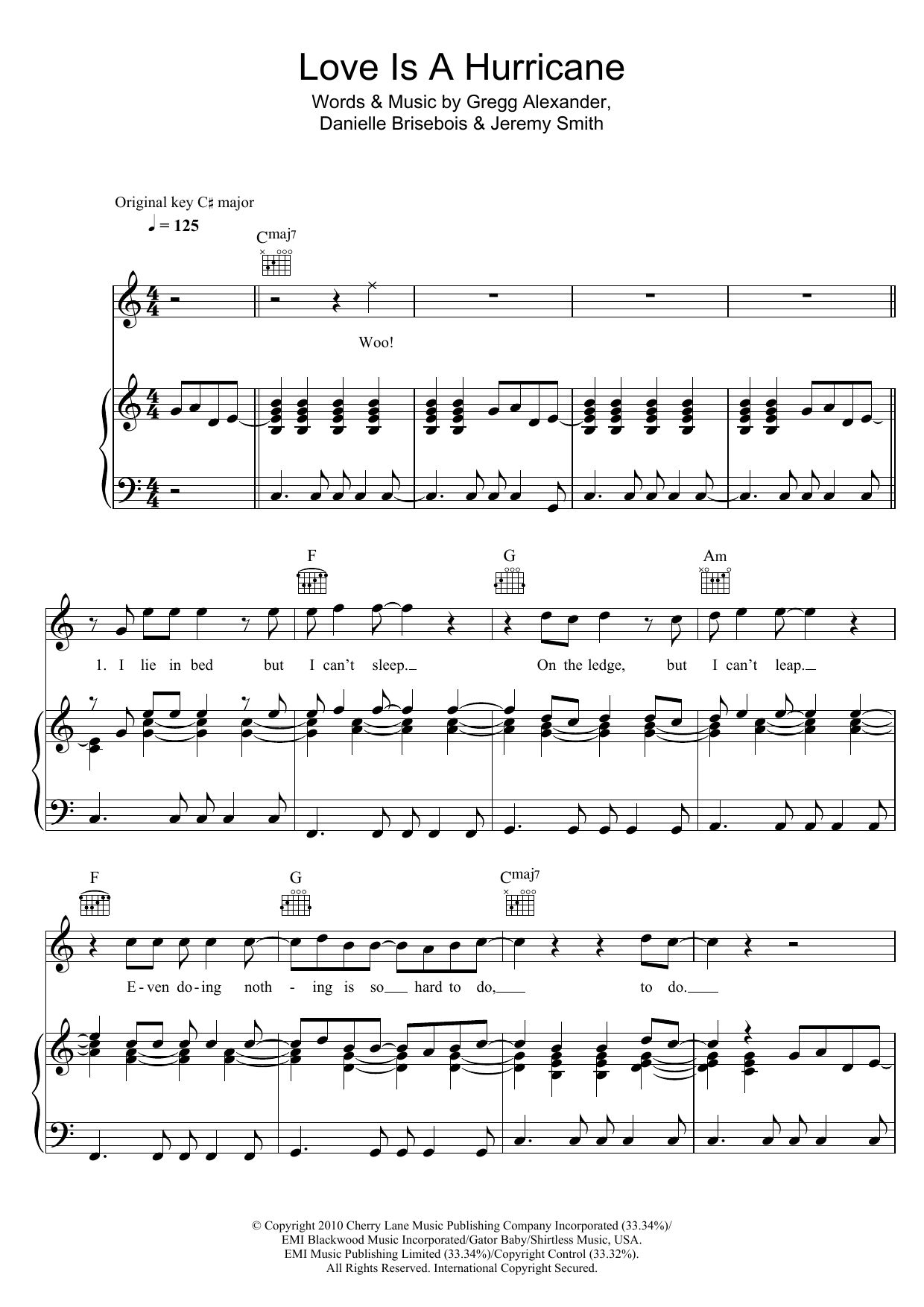 Download Boyzone Love Is A Hurricane Sheet Music and learn how to play Piano, Vocal & Guitar (Right-Hand Melody) PDF digital score in minutes