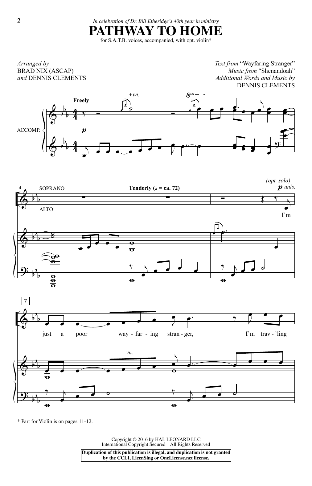 Download Brad Nix Pathway To Home Sheet Music and learn how to play Choral PDF digital score in minutes